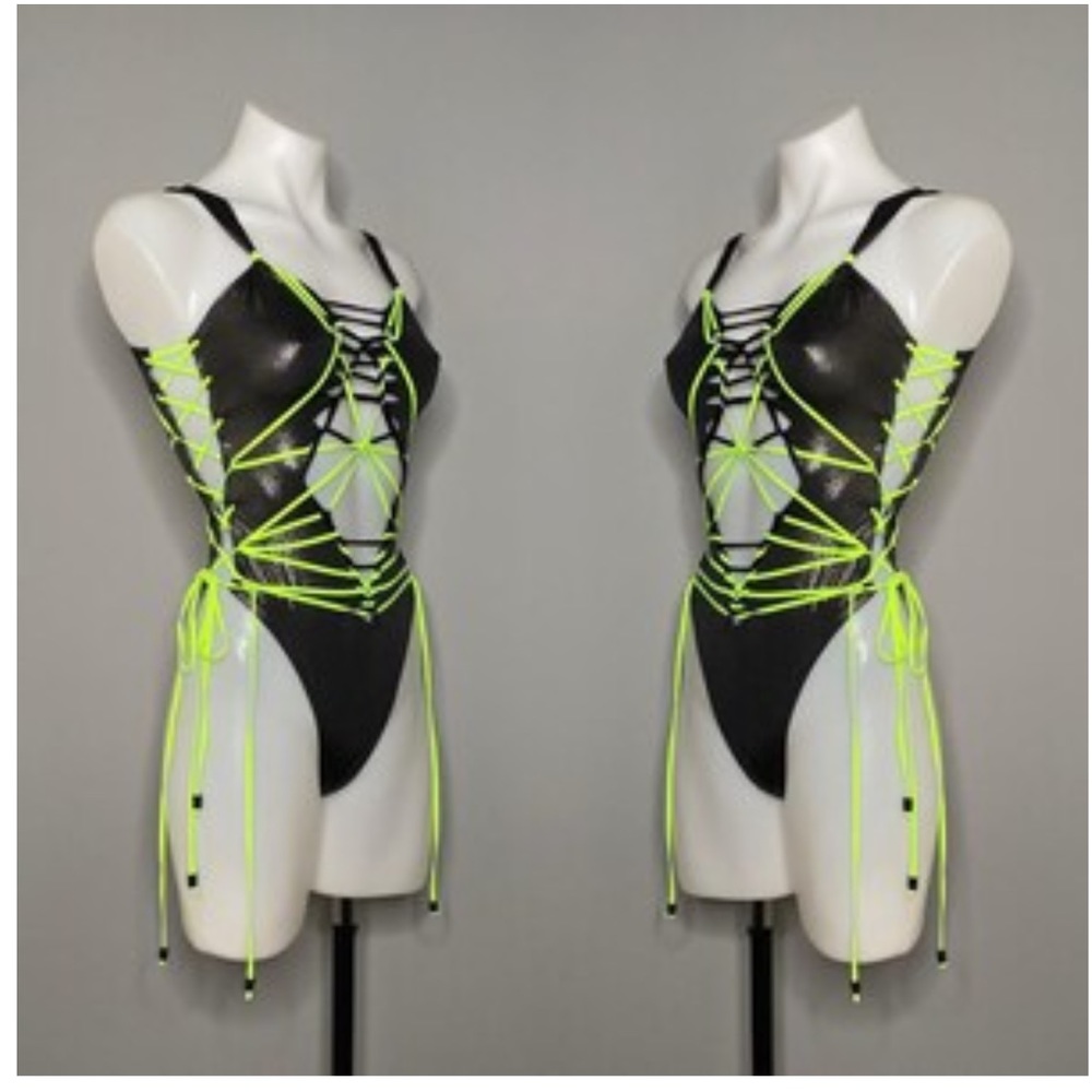 Rave outfit tainted threads bodysuit